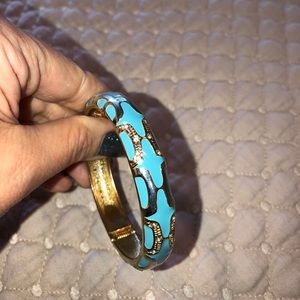 TURQUOISE AND GOLD BANGLE